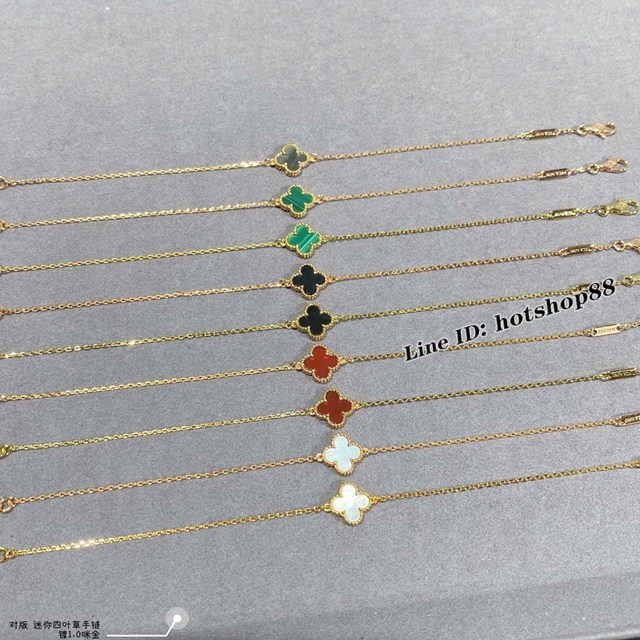 梵克雅寶vca新款手鏈 Van Cleef&Arpels迷你四葉草手鏈四葉草 zgb2761